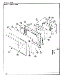 03 - Door parts for Admiral Range 668AJ-ASAW from AppliancePartsPros.com