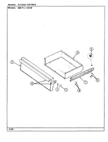 04 - Drawer parts for Admiral Range 668AJ-ASAW from AppliancePartsPros.com