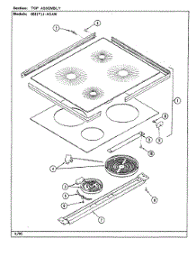 07 - Top Assy. parts for Admiral Range 668WJ-ASAW from AppliancePartsPros.com