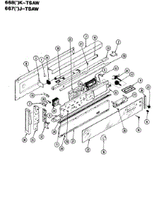 02 - Control Panel parts for Admiral Range 668WK-TSAW from AppliancePartsPros.com