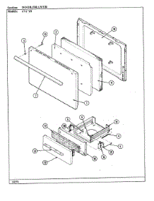 03 - Door\Drawer parts for Admiral Range 671AH-K from AppliancePartsPros.com