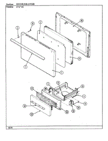04 - Oven parts for Admiral Range 671AH-K from AppliancePartsPros.com