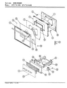 04 - Door / Drawer parts for Admiral Range 675AK-KVW from AppliancePartsPros.com