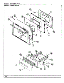 04 - Door / Drawer parts for Admiral Range 675WM-KSVW from AppliancePartsPros.com
