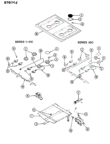 03 - Control System parts for Admiral Range 676WJ-KSVW from AppliancePartsPros.com
