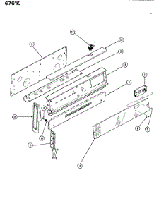 02 - Control Panel parts for Admiral Range 676WK-KLSVW from AppliancePartsPros.com