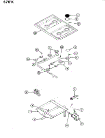 03 - Control System parts for Admiral Range 676WK-KLSVW from AppliancePartsPros.com