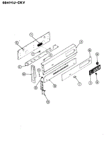 02 - Control Panel parts for Admiral Range 684WJ-CKV from AppliancePartsPros.com