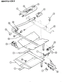03 - Control System parts for Admiral Range 684WJ-CKV from AppliancePartsPros.com
