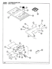 04 - Top Assy. parts for Admiral Range 687WJ-TKSAW from AppliancePartsPros.com