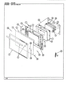 05 - Door parts for Admiral Range 687WM-TKSAW from AppliancePartsPros.com