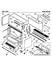 02 - Vent Hood parts for Amana Microwave 8036.A04 from AppliancePartsPros.com