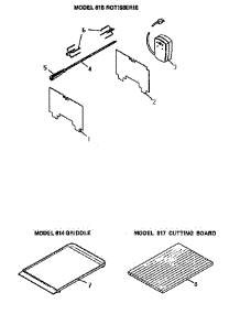 02 - Rotisserie, Griddle & Cutting Board parts for Amana Range 815.000 from AppliancePartsPros.com