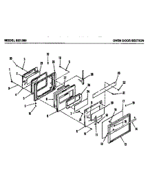 03 - Oven Door Section parts for Amana Range 827.000 from AppliancePartsPros.com