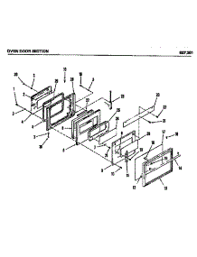 03 - Oven Door Section parts for Amana Range 827.301 from AppliancePartsPros.com