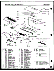 02 - Vent Hood parts for Amana Microwave 8294.B from AppliancePartsPros.com