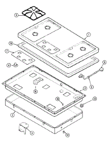 02 - Top Assembly parts for Magic Chef Cooktop 8341VB from AppliancePartsPros.com
