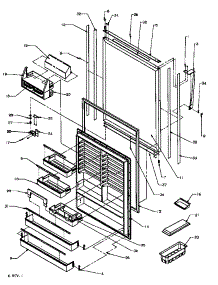 07 - Ref Door parts for Amana Refrigerator 85165 / P1117113W E from AppliancePartsPros.com