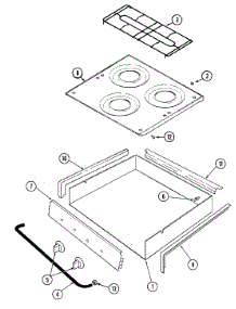 02 - Top & Burner Box parts for Magic Chef Cooktop 85RA-3BK from AppliancePartsPros.com