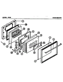 02 - Door Section parts for Amana Microwave 876.B from AppliancePartsPros.com