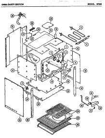 03 - Oven Cavity Section parts for Amana Microwave 876.B from AppliancePartsPros.com
