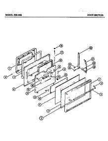 02 - Door Section parts for Amana Range 880.000 from AppliancePartsPros.com