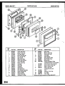 02 - Door Section parts for Amana Range 880.130X1 from AppliancePartsPros.com