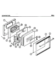 02 - Door Section parts for Amana Microwave 896.A from AppliancePartsPros.com