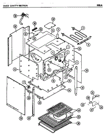 03 - Oven Cavity Section parts for Amana Microwave 896.A from AppliancePartsPros.com