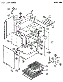 02 - Oven Cavity Section parts for Amana Microwave 896.B from AppliancePartsPros.com