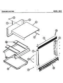 04 - Trim And Ducting parts for Amana Microwave 896.B from AppliancePartsPros.com