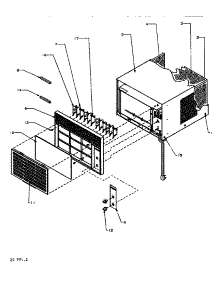 04 - Outer Case & Front Assy parts for Amana Air Conditioner 8P5A / P9931519R from AppliancePartsPros.com