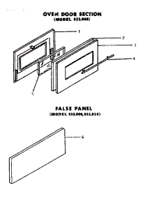 04 - Oven Door And False Panel parts for Amana Microwave 933.000 from AppliancePartsPros.com
