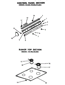 02 - Control Panel And Range Top parts for Amana Microwave 933.010 from AppliancePartsPros.com
