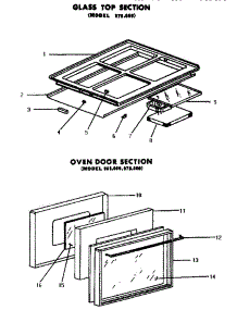 03 - Glass Top And Oven Door parts for Amana Microwave 955.000 from AppliancePartsPros.com