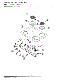 04 - Top Assembly parts for Admiral Range 958WJ-ZW from AppliancePartsPros.com