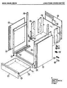 04 - Oven Door Section parts for Amana Range 968.010 from AppliancePartsPros.com