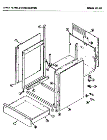 02 - Lower Frame parts for Amana Range 969.000 from AppliancePartsPros.com