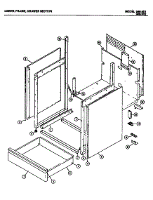 02 - Lower Frame parts for Amana Range 969.002 from AppliancePartsPros.com