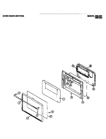 04 - Oven Door Section parts for Amana Range 969.002 from AppliancePartsPros.com