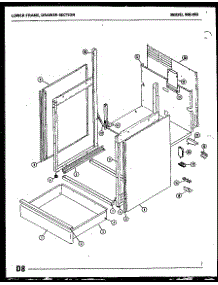 02 - Lower Frame parts for Amana Range 969.003 from AppliancePartsPros.com