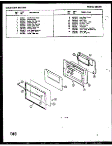 04 - Oven Door Section parts for Amana Range 969.003 from AppliancePartsPros.com