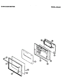 04 - Oven Door Section parts for Amana Range 970.001 from AppliancePartsPros.com