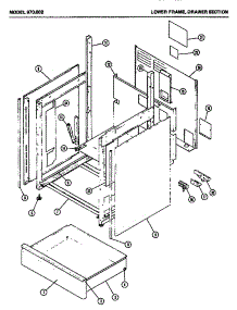 02 - Lower Frame parts for Amana Range 970.002 from AppliancePartsPros.com