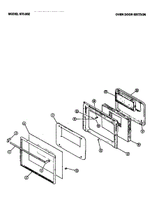 04 - Oven Door Section parts for Amana Range 970.002 from AppliancePartsPros.com