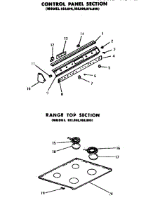 02 - Control Panel And Range Top parts for Amana Microwave 975.000 from AppliancePartsPros.com