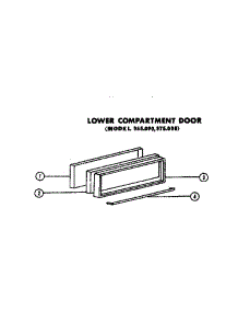 04 - Lower Compartment Door parts for Amana Microwave 975.000 from AppliancePartsPros.com