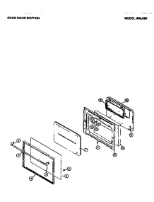 04 - Oven Door Section parts for Amana Microwave 980.000 from AppliancePartsPros.com