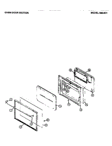 04 - Oven Door Section parts for Amana Range 980.001 from AppliancePartsPros.com