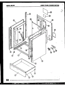 02 - Lower Frame parts for Amana Range 980.002 from AppliancePartsPros.com
